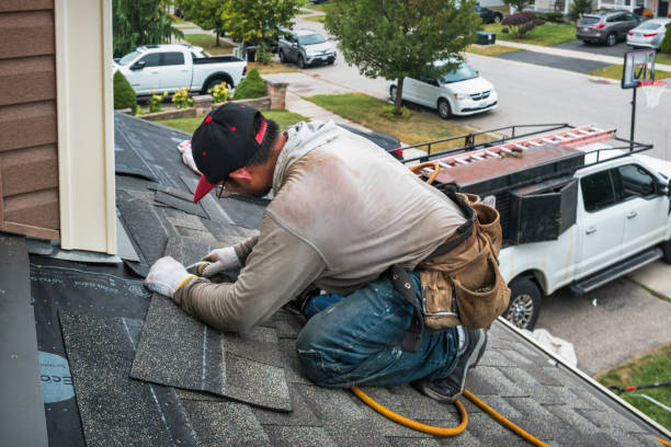 Professional Storm Damage Roof Repair technician working in Woosung, IL